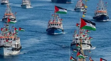 كسر الحصار.. سفينة من أسطول الصمود العالمي تخترق الطوق وتصل وجهتها